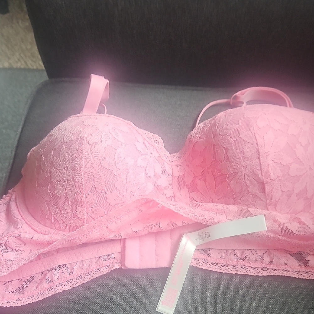 Pink Lace Women's Bra